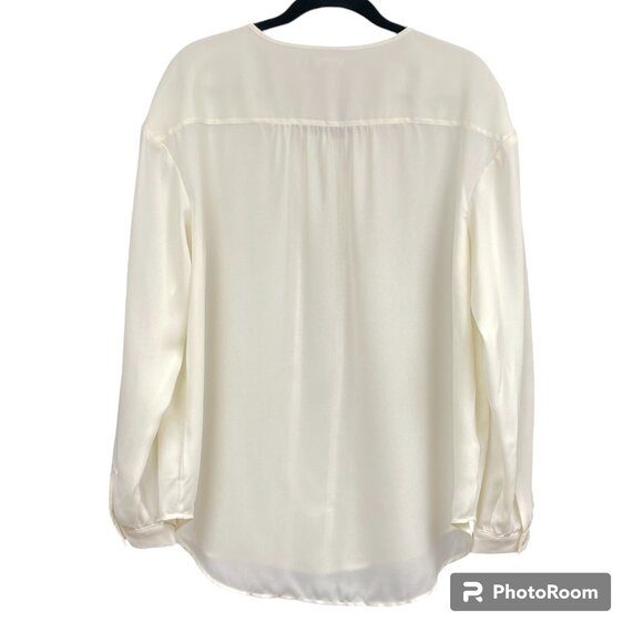 Women's LANDS' END Long Sleeve Blouse with Lace- Size 14 - Picture 2 of 10